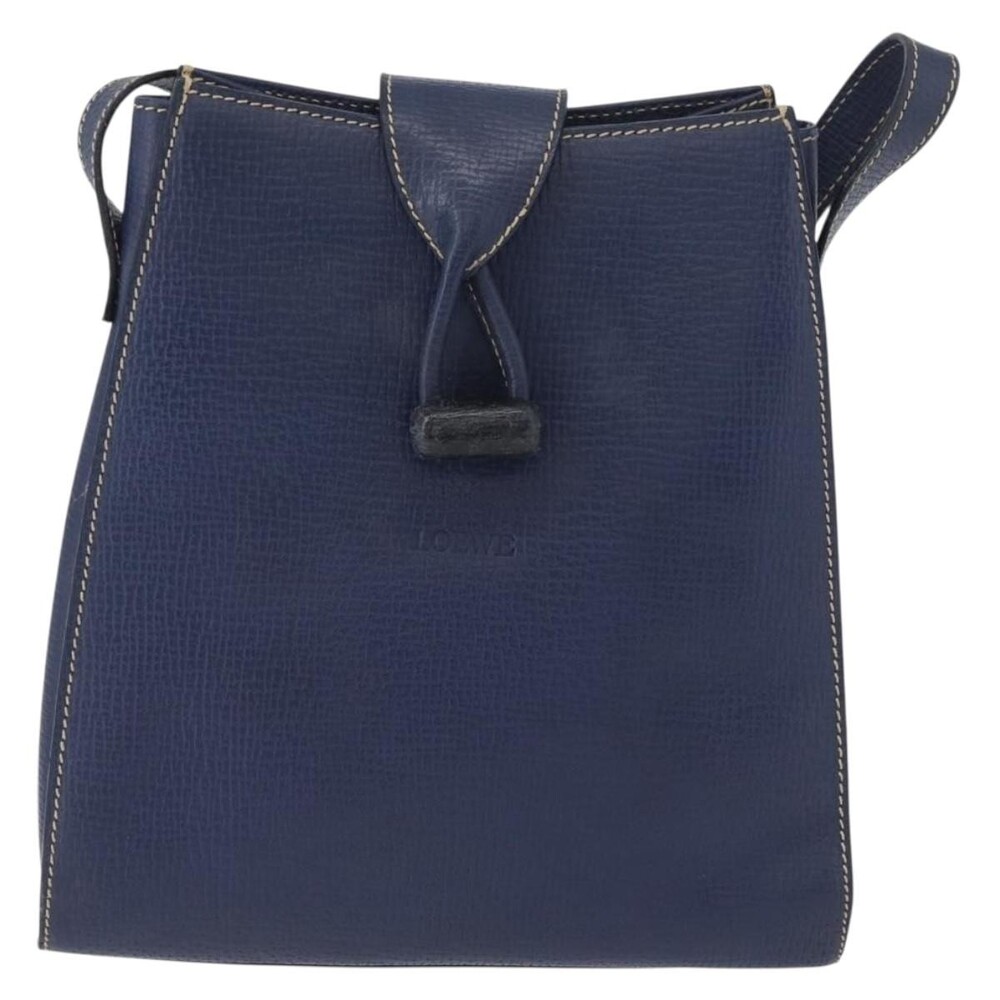 Loewe Leather Shoulder Bag Navy